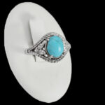 انگشتر فیروزه نیشابوری نقره زنانه طرح برگزیده