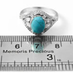 انگشتر فیروزه نیشابوری نقره زنانه طرح برگزیده - Image 2