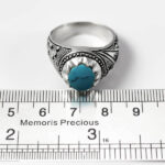 انگشتر نقره فیروزه نیشابوری فاخر دست ساز مردانه طرح فاخر بهرود - Image 4