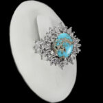 انگشتر فیروزه نیشابوری نقره زنانه طرح بهیره