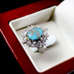 انگشتر فیروزه نیشابوری نقره زنانه طرح بهیره - Image 2