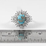 انگشتر فیروزه نیشابوری نقره زنانه طرح بهیره - Image 3