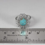 انگشتر فیروزه نیشابوری نقره زنانه طرح پرتو - Image 2