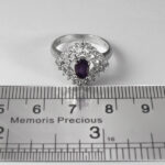 انگشتر آمیتیست الماس تراش نقره زنانه طرح اینانا - Image 3