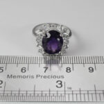 انگشتر آمیتیست الماس تراش نقره زنانه طرح باختر - Image 3