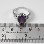 انگشتر آمیتیست الماس تراش نقره مردانه طرح بهامد - Image 4