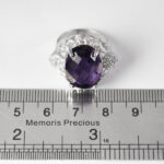 انگشتر آمیتیست الماس تراش نقره زنانه طرح فاخر بهتاب - Image 3