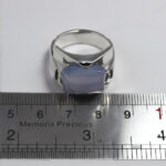 انگشتر عقیق کبود الماس تراش یمنی دست ساز نقره مردانه طرح اوتانا - Image 2