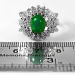 انگشتر عقیق سبز نقره زنانه طرح بارین ۱ - Image 2