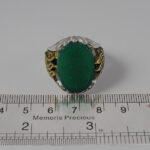 انگشتر عقیق سبز نقره مردانه طرح فاخر پنجتن (ع) - Image 4