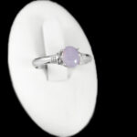 انگشتر عقیق کبود یمنی نقره زنانه طرح بامین