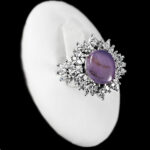 انگشتر عقیق کبود یمنی نقره زنانه طرح باوان