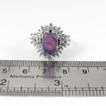 انگشتر عقیق کبود یمنی نقره زنانه طرح باوان - Image 2