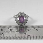 انگشتر عقیق کبود یمنی نقره زنانه طرح بایسته - Image 3