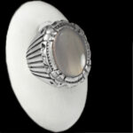 انگشتر عقیق کبود یمنی نقره مردانه طرح باوند - Image 3