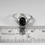 انگشتر عقیق مشکی نقره زنانه طرح بخشنده - Image 3