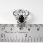 انگشتر عقیق مشکی نقره زنانه طرح بدیعه - Image 3