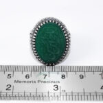 انگشتر عقیق سبز نقره مردانه طرح یا حجه ابن الحسن (عج) - Image 5