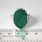 انگشتر عقیق سبز نقره مردانه طرح یا قاسم الارزاق (تقسیم کننده رزق و روزی ها) - Image 4