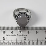 انگشتر عقیق کبود یمنی نقره مردانه طرح بهیان - Image 4