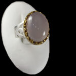 انگشتر عقیق کبود یمنی نقره مردانه طرح فانتزی یا علی (ع)