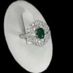 انگشتر عقیق سبز نقره زنانه طرح پاکشاد