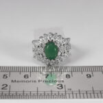 انگشتر عقیق سبز نقره زنانه طرح بارین ۲ - Image 3