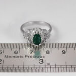 انگشتر عقیق سبز نقره زنانه طرح پاکنوش ۱ - Image 3