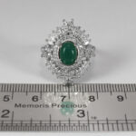 انگشتر عقیق سبز نقره زنانه طرح پالیز - Image 2