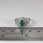 انگشتر عقیق سبز نقره زنانه طرح پاکنوش ۲ - Image 2