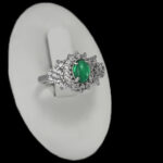 انگشتر عقیق سبز نقره زنانه طرح پاکنوش ۲