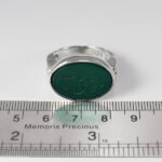 انگشتر عقیق سبز نقره مردانه طرح "یا قاضی الحاجات" - Image 2