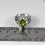 انگشتر زبرجد الماس تراش نقره مردانه دست ساز طرح فاخر الوند - Image 4