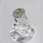 انگشتر زبرجد الماس تراش نقره زنانه طرح الیانا - Image 2