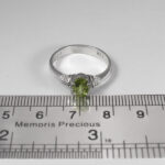 انگشتر زبرجد الماس تراش نقره زنانه طرح الیزه - Image 3