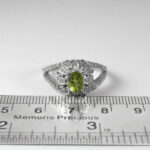 انگشتر زبرجد الماس تراش نقره زنانه طرح انوشا - Image 3