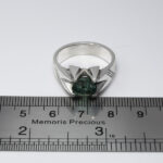 انگشتر زمرد زامبیا الماس تراش نقره مردانه دست ساز طرح فاخر ایرمان - Image 4