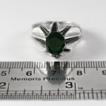 انگشتر زمرد الماس تراش نقره مردانه طرح اورمان - Image 2