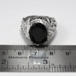 انگشتر گارنت الماس تراش نقره مردانه دست ساز طرح فاخر اوریا - Image 4