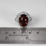 انگشتر گارنت نقره زنانه طرح فاخر بهتاب - Image 3