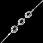 دستبند گارنت الماس تراش نقره زنانه طرح بسامه - Image 4