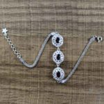 دستبند گارنت الماس تراش نقره زنانه طرح بسامه - Image 2