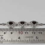 دستبند گارنت الماس تراش نقره زنانه طرح بسامه - Image 3