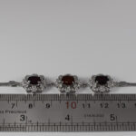 دستبند گارنت الماس تراش نقره زنانه طرح بستانه - Image 3