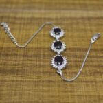 دستبند گارنت الماس تراش نقره زنانه طرح بهینا - Image 2