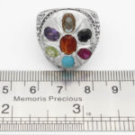 انگشتر چند نگین نقره دست ساز مردانه طرح رایمند - Image 2