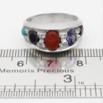 انگشتر چند سنگ نقره مردانه و زنانه دست ساز طرح رایان - Image 2