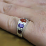 انگشتر چند سنگ نقره مردانه و زنانه دست ساز طرح رایان - Image 4