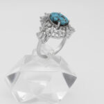 انگشتر فیروزه نیشابوری نقره زنانه طرح بهیره ۲ - Image 2