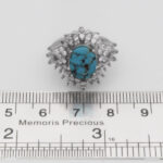 انگشتر فیروزه نیشابوری نقره زنانه طرح بهیره ۲ - Image 3